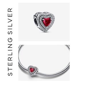 🐘🐘 S925 Sterling Silver Heart Charm